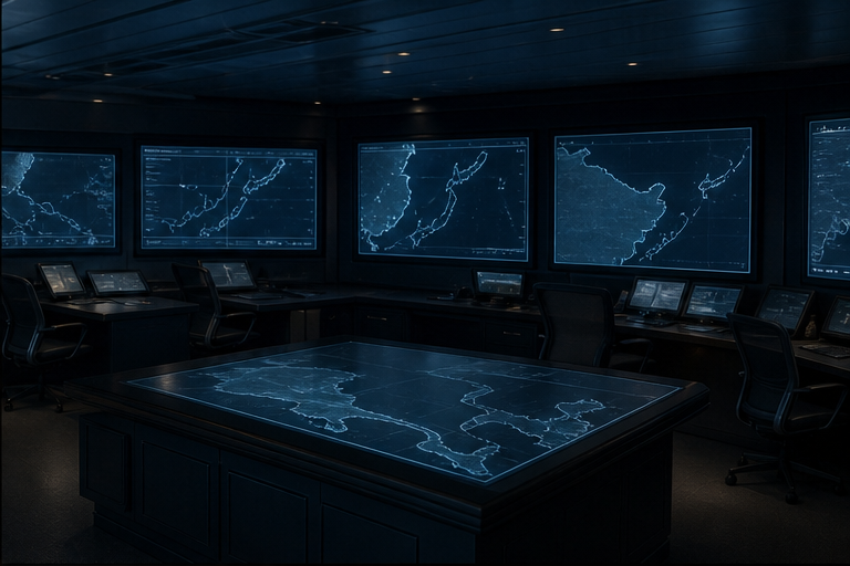 Japan Philippines maritime boundary and sea lane visual