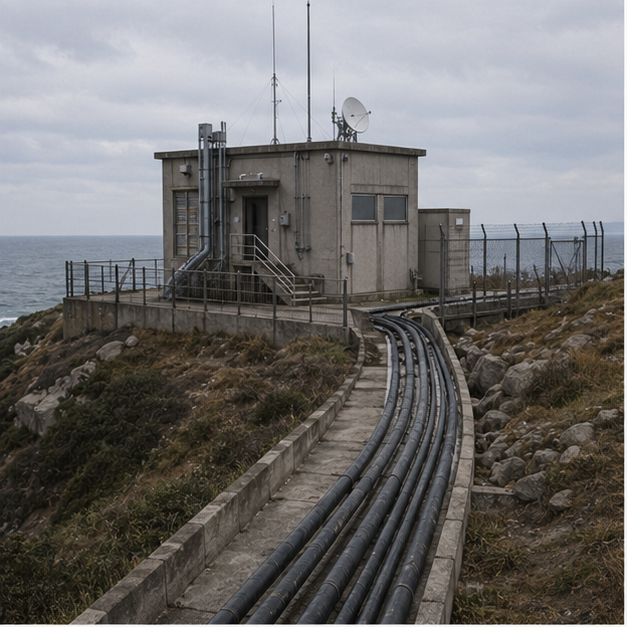 Cable landing station or coastal telecom building