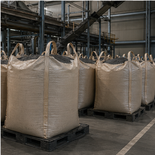 Industrial storage sacks or bulk material handling without branding