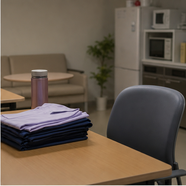 Empty hospital night-shift spaces representing healthcare worker labor pressure