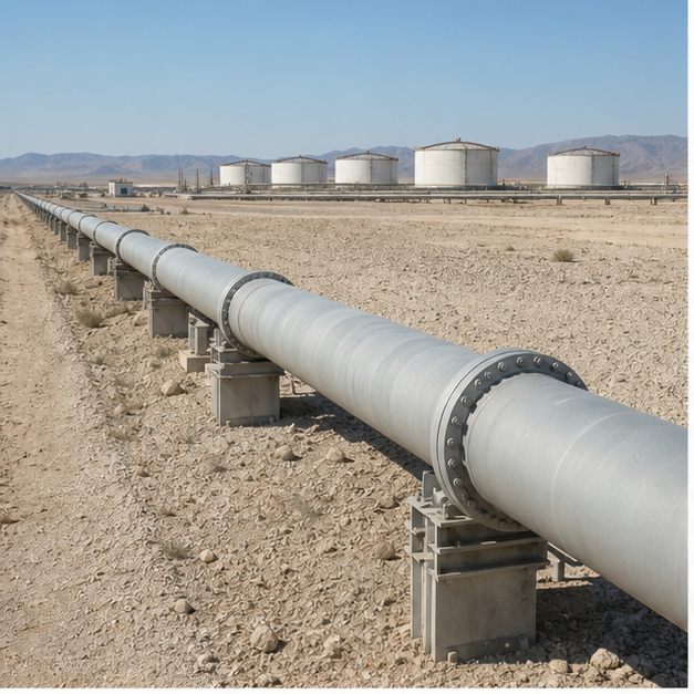 Hormuz bypass pipeline and oil supply visual