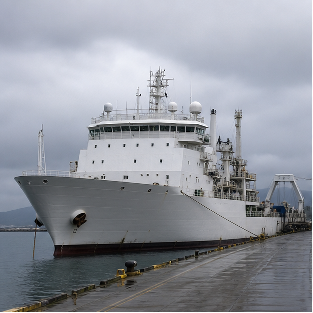 Deep sea mineral research vessel and rare earth sample infrastructure