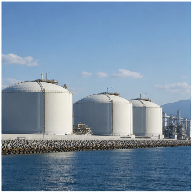 LNG terminals and energy security logistics