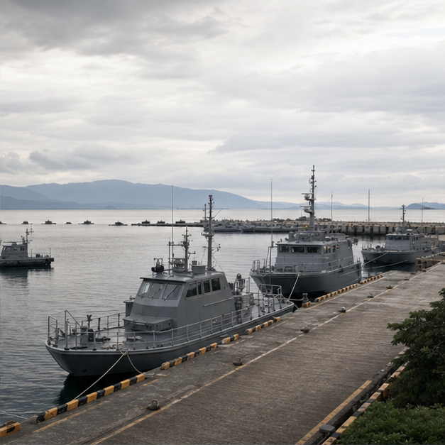 Coastal defense equipment and maritime security infrastructure
