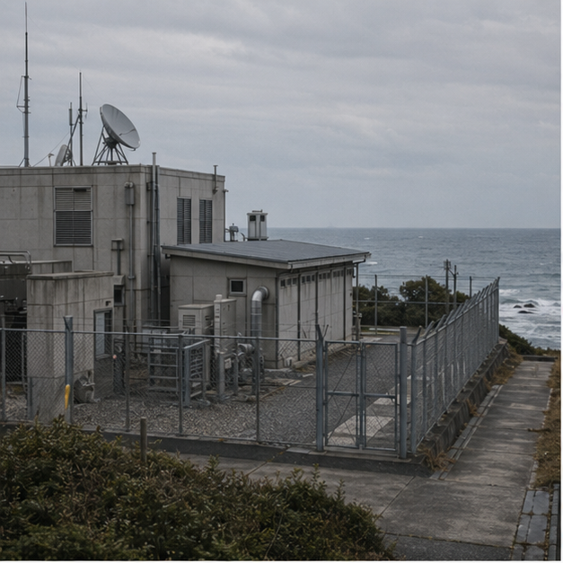 Coastal cable landing station or telecom compound