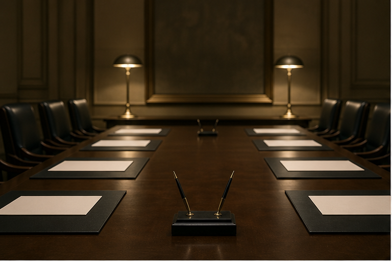 Quiet negotiation rooms and energy infrastructure representing Iran talks and Japan energy risk