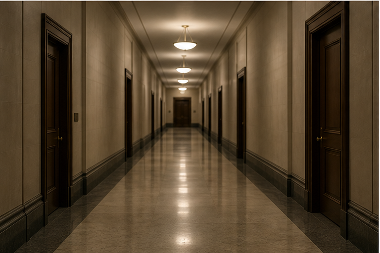 Quiet negotiation rooms and energy infrastructure representing Iran talks and Japan energy risk