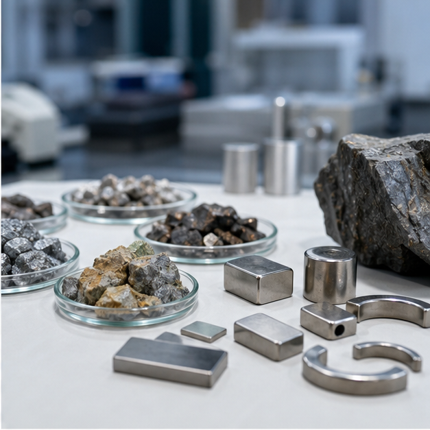 Diplomatic meeting room, mineral samples, tanker route, and newsroom desk
