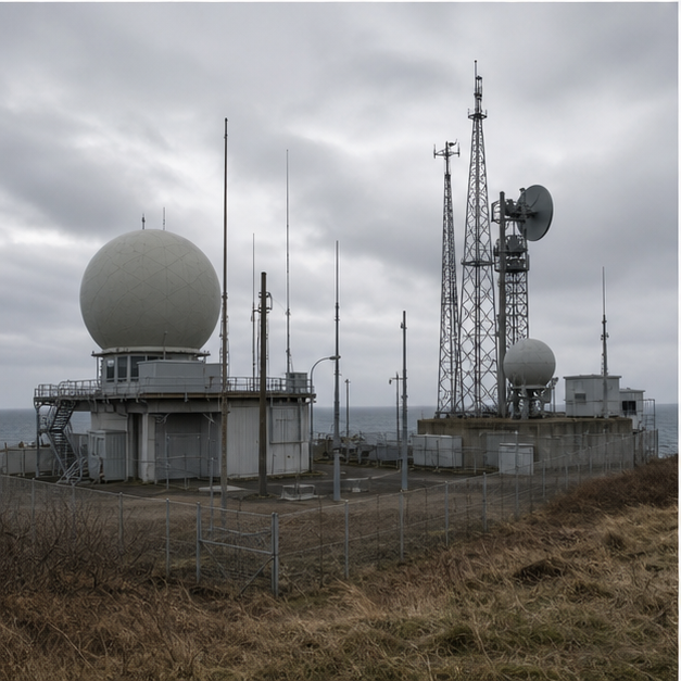 Island defense drone training and coastal communications infrastructure