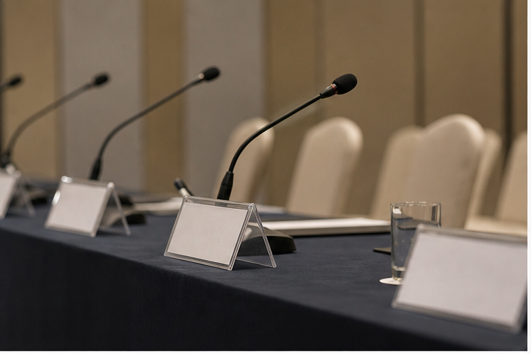Security conference rooms and regional map imagery