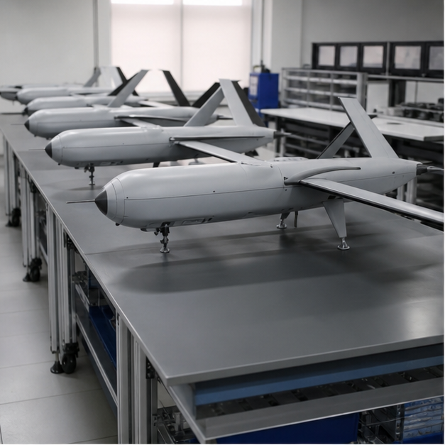 Editorial image of drone monitoring near critical infrastructure
