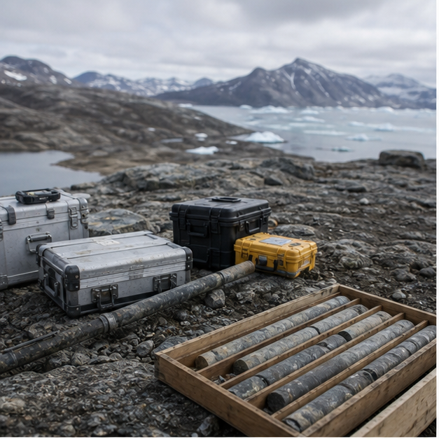 Arctic mineral survey and processing infrastructure