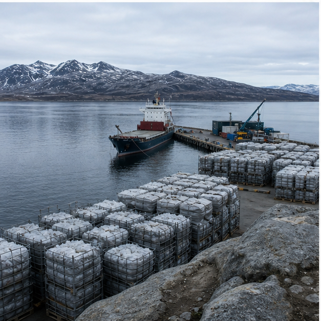 Arctic mineral survey and processing infrastructure