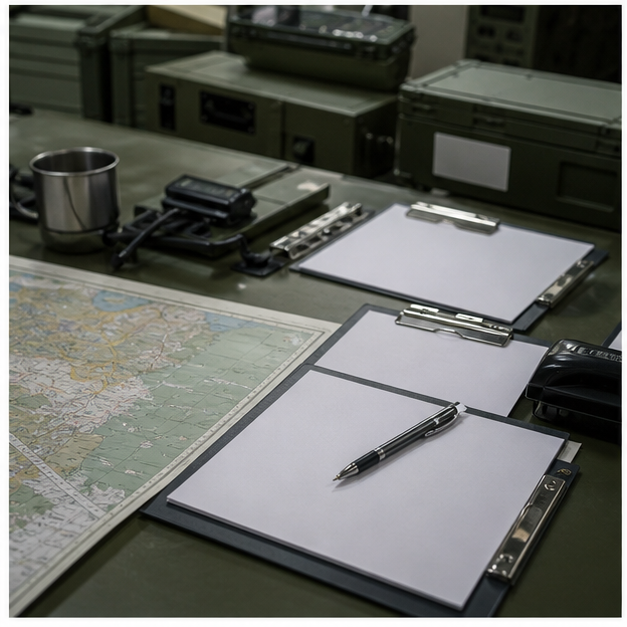 Military logistics crates and port supply imagery