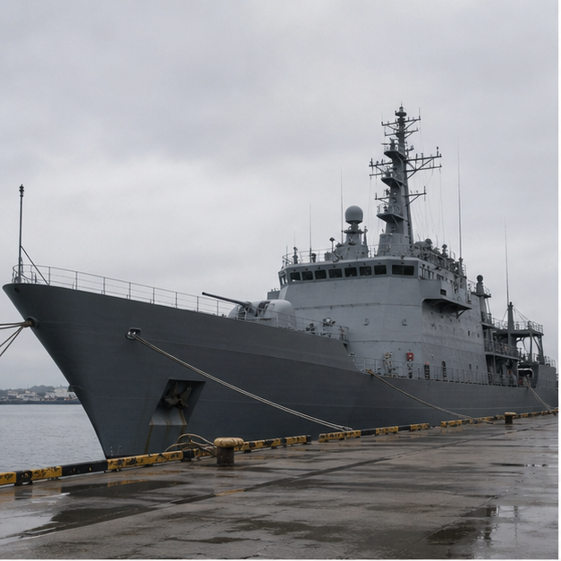 Naval vessel maintenance and maritime patrol imagery