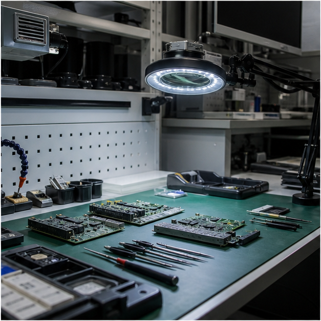 Defense production workshop and stockpile imagery