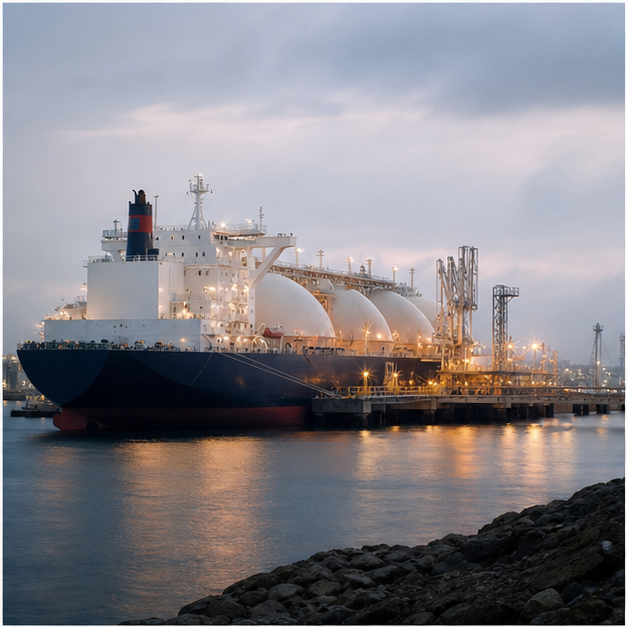 LNG and energy infrastructure at port
