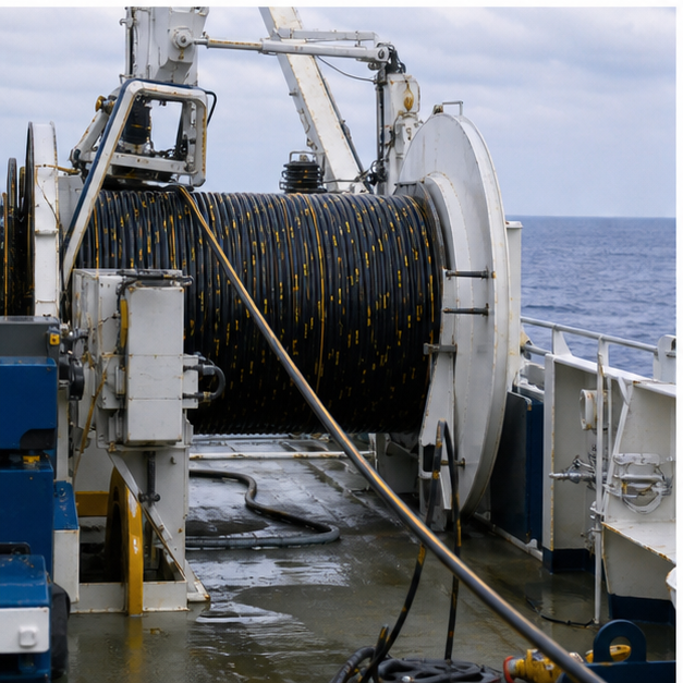 Maritime patrol, commercial shipping, and undersea cable risk scenes