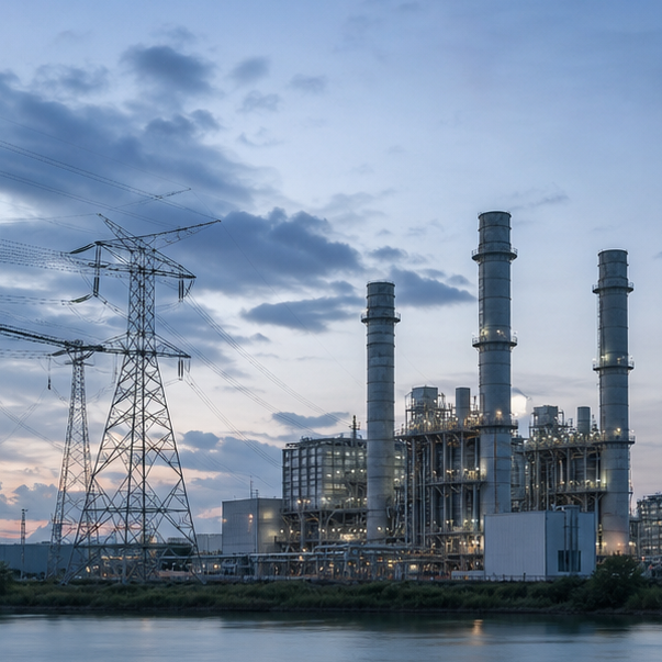 発電設備と高圧送電網